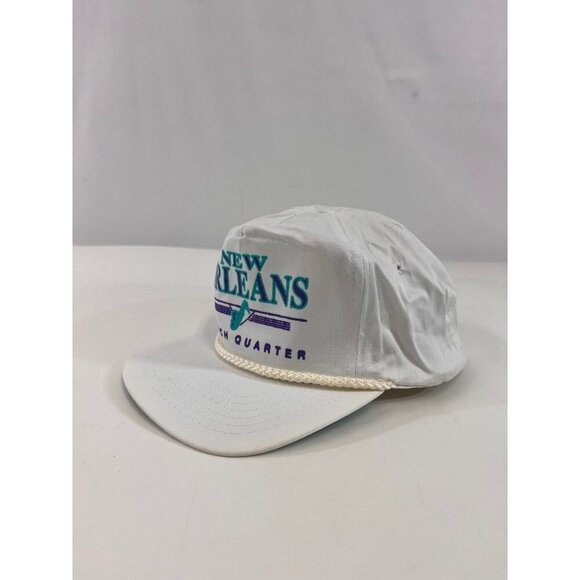 New Orleans French Quarter Snapback Hat Cobra Caps Adjustable Vtg Braid Rope Sax - Picture 3 of 10